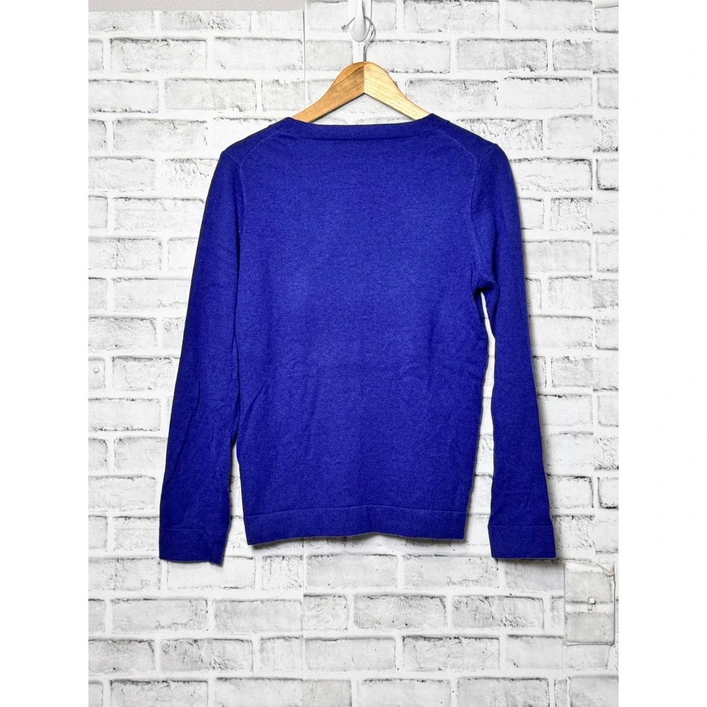 J.Crew Teddie Royal Blue Cotton Wool Blend Crewneck Sweater Mens Medium 452